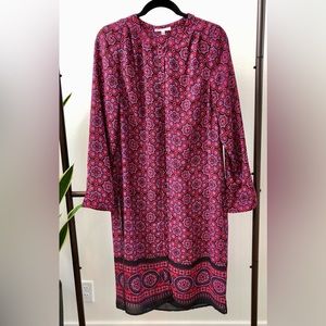 Bright and sexy boho topper tunic, navy blue pink and red